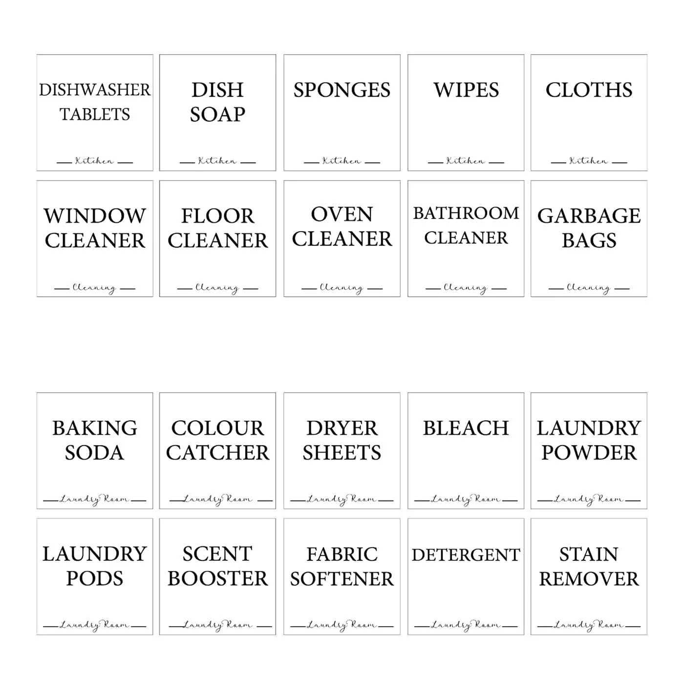 Tob3a Laundry Room Labels - Image 2