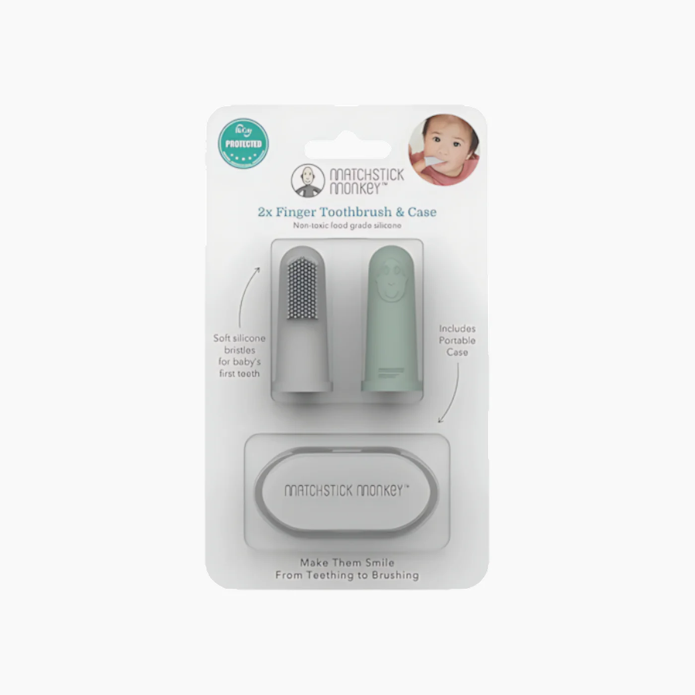 Matchstick Monkey 2x Finger Toothbrush - Image 2