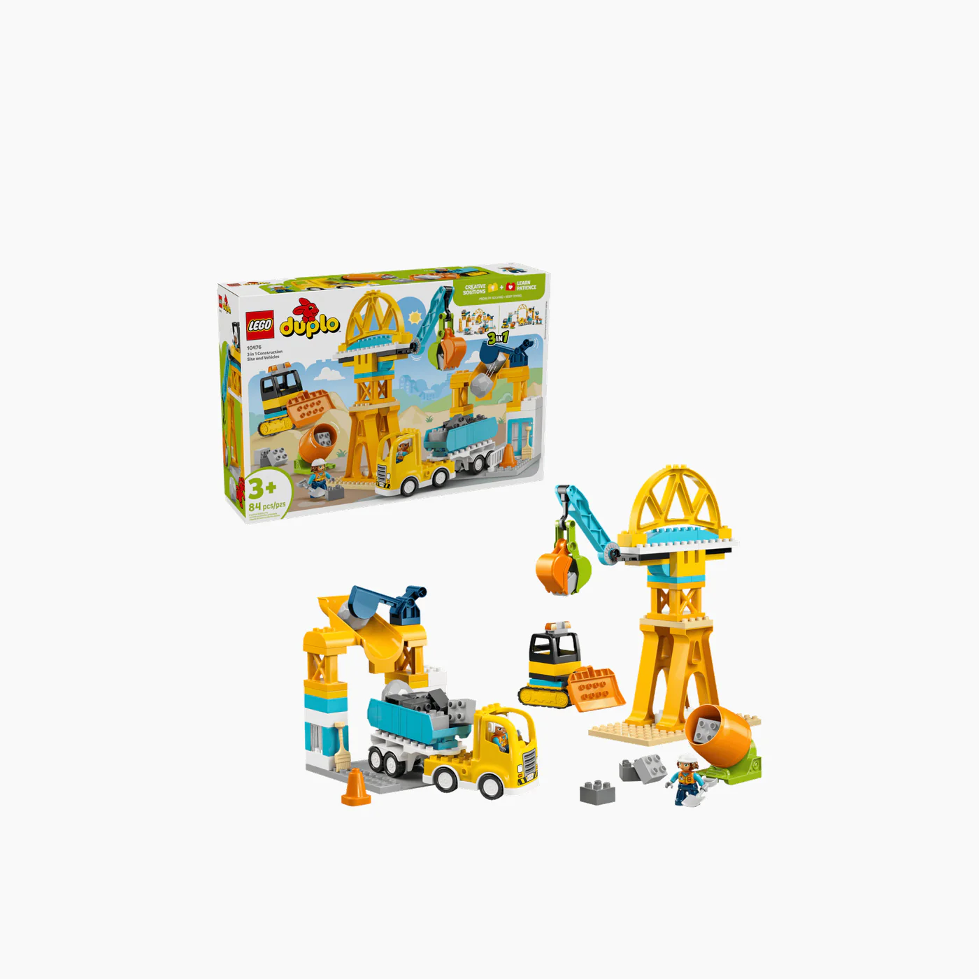 LEGO 3 in 1 Construction Site and Vehicles- 84 Pcs - Image 6