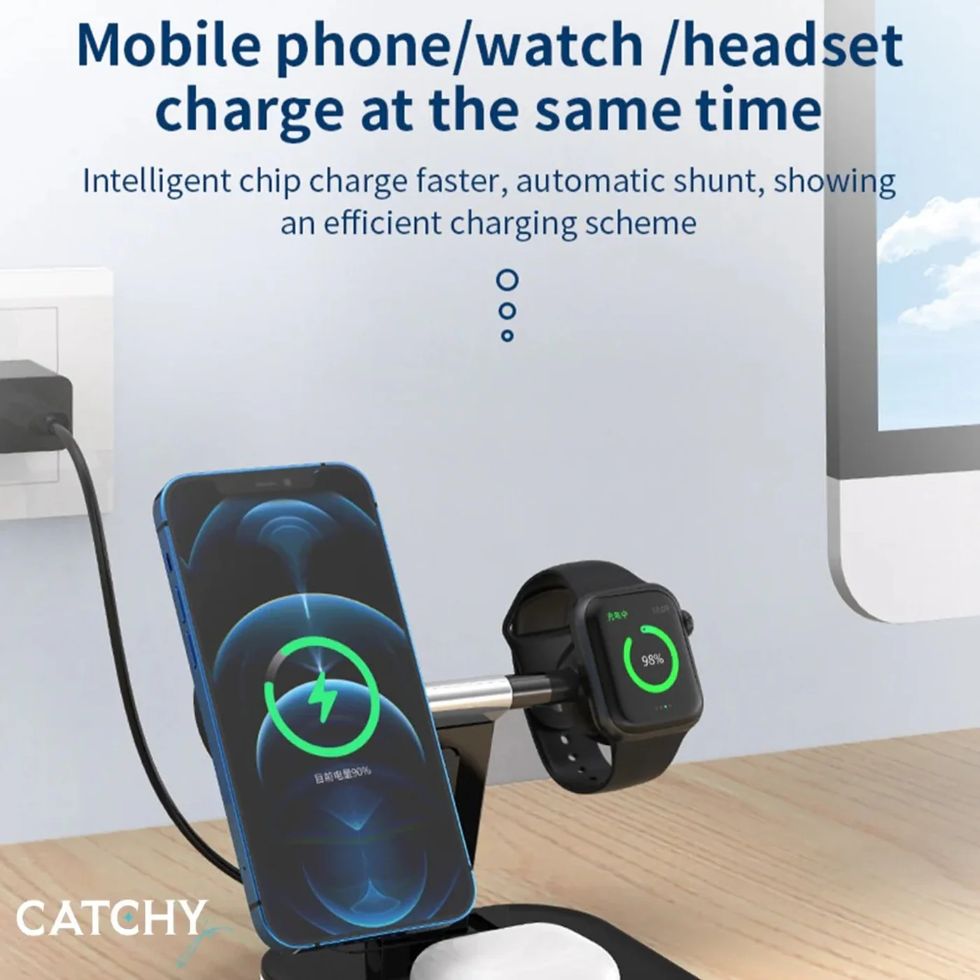 Catchy Jo 3-in-1 Wireless Charging Station - Image 5