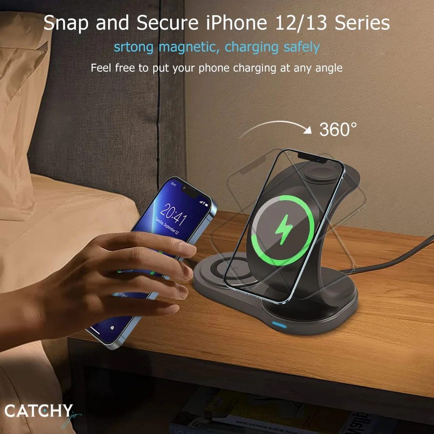 Catchy Jo 3 In 1 Fast Wireless Charging Stand - Image 4