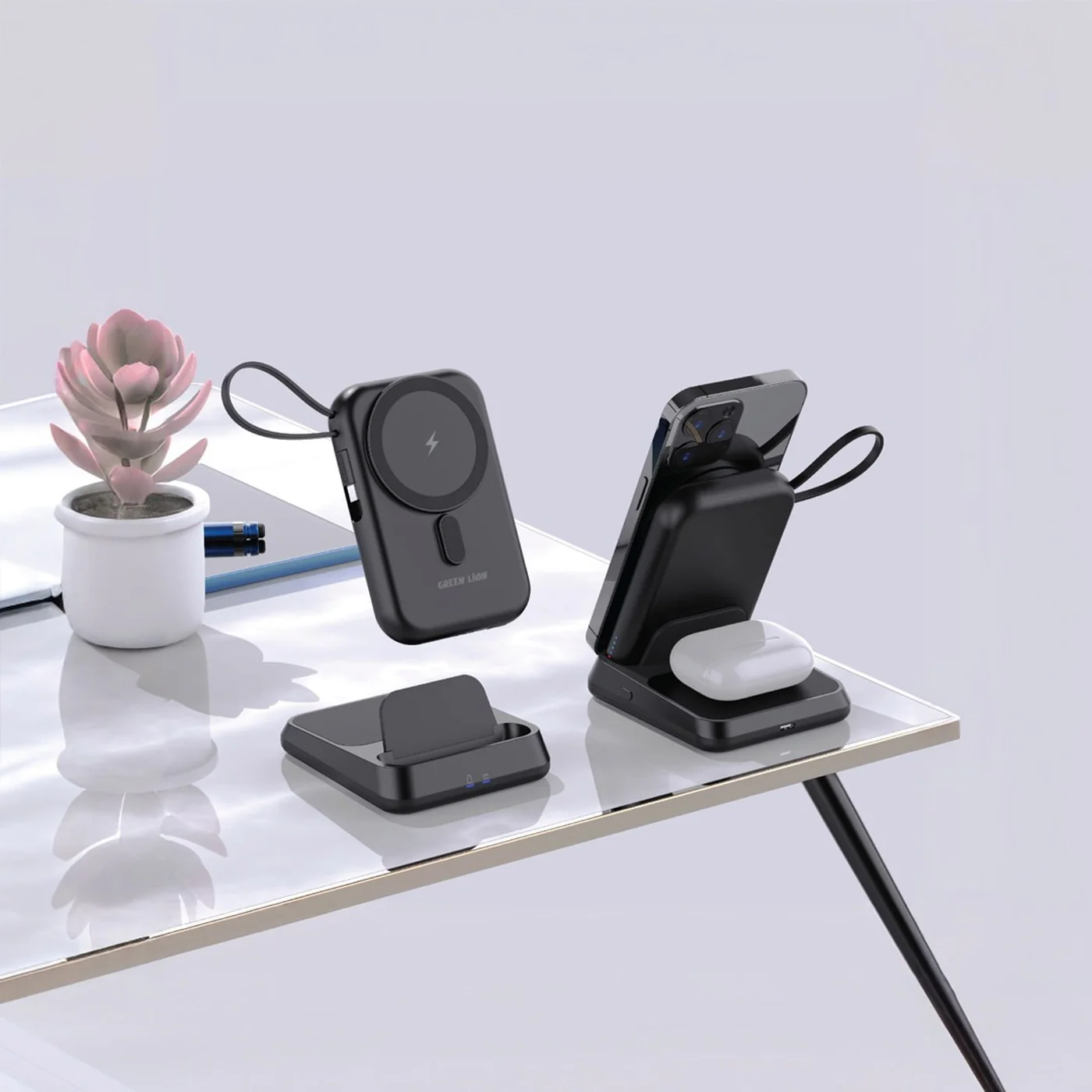 Green Lion 3 In 1 MagSafe Power Bank - Image 2