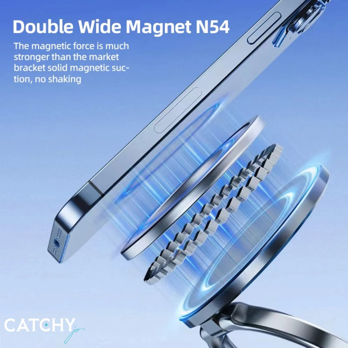 C.JO 360 Degree Rotation Bracket Stand Strong Magnetic Car Phone Holder - Image 2