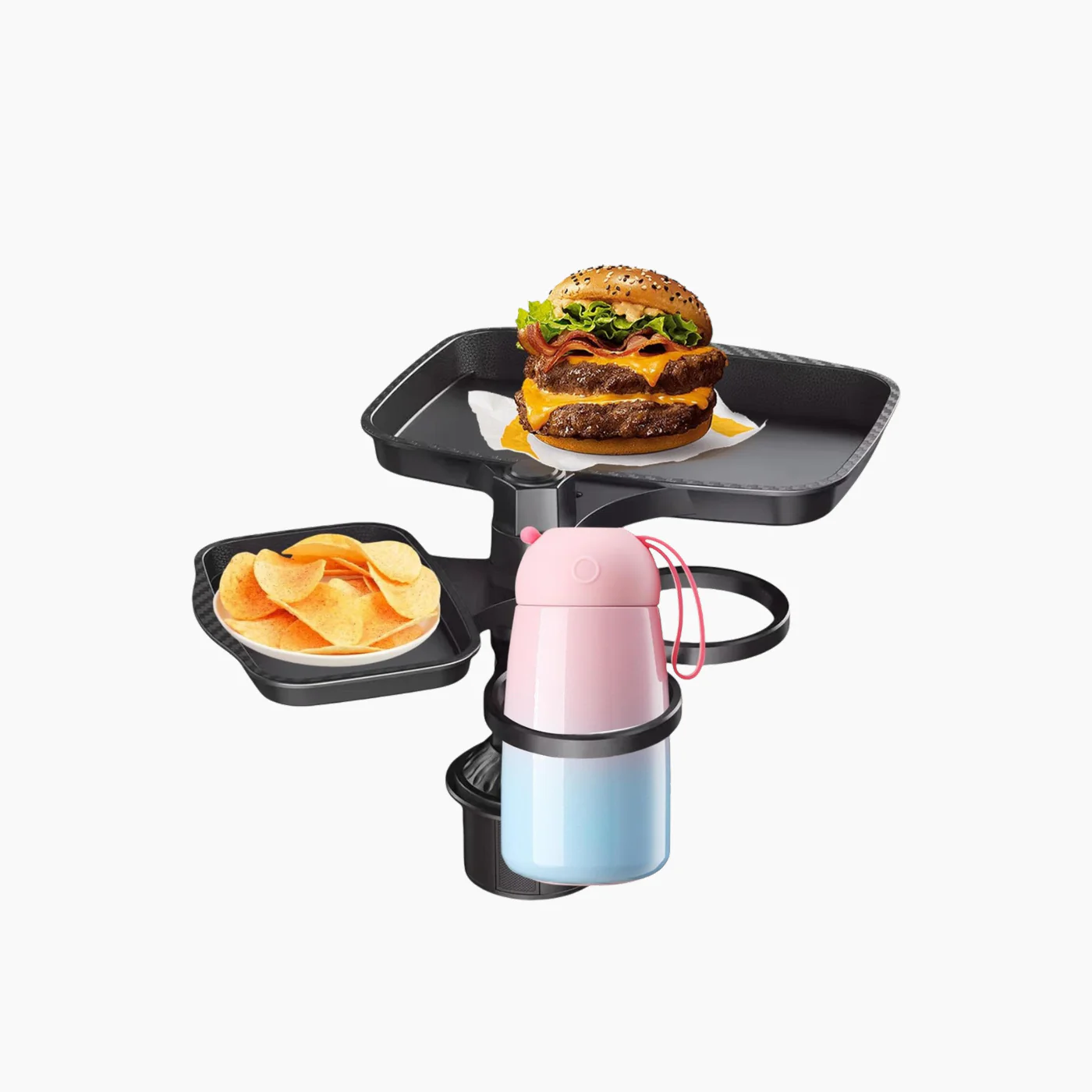 4 in 1 Food Car Mount Food Tray 360 Rotating - Image 3