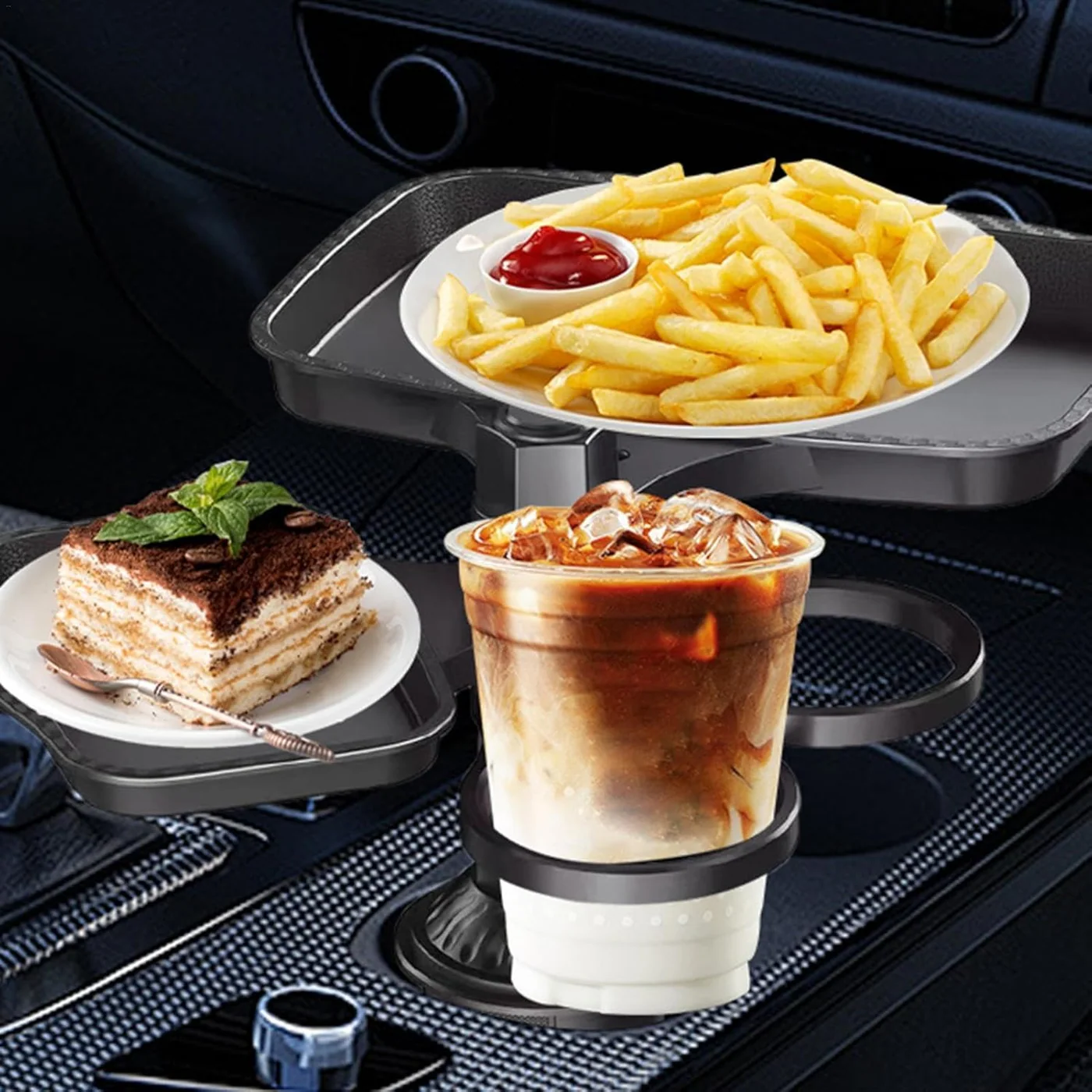 4 in 1 Food Car Mount Food Tray 360 Rotating - Image 5