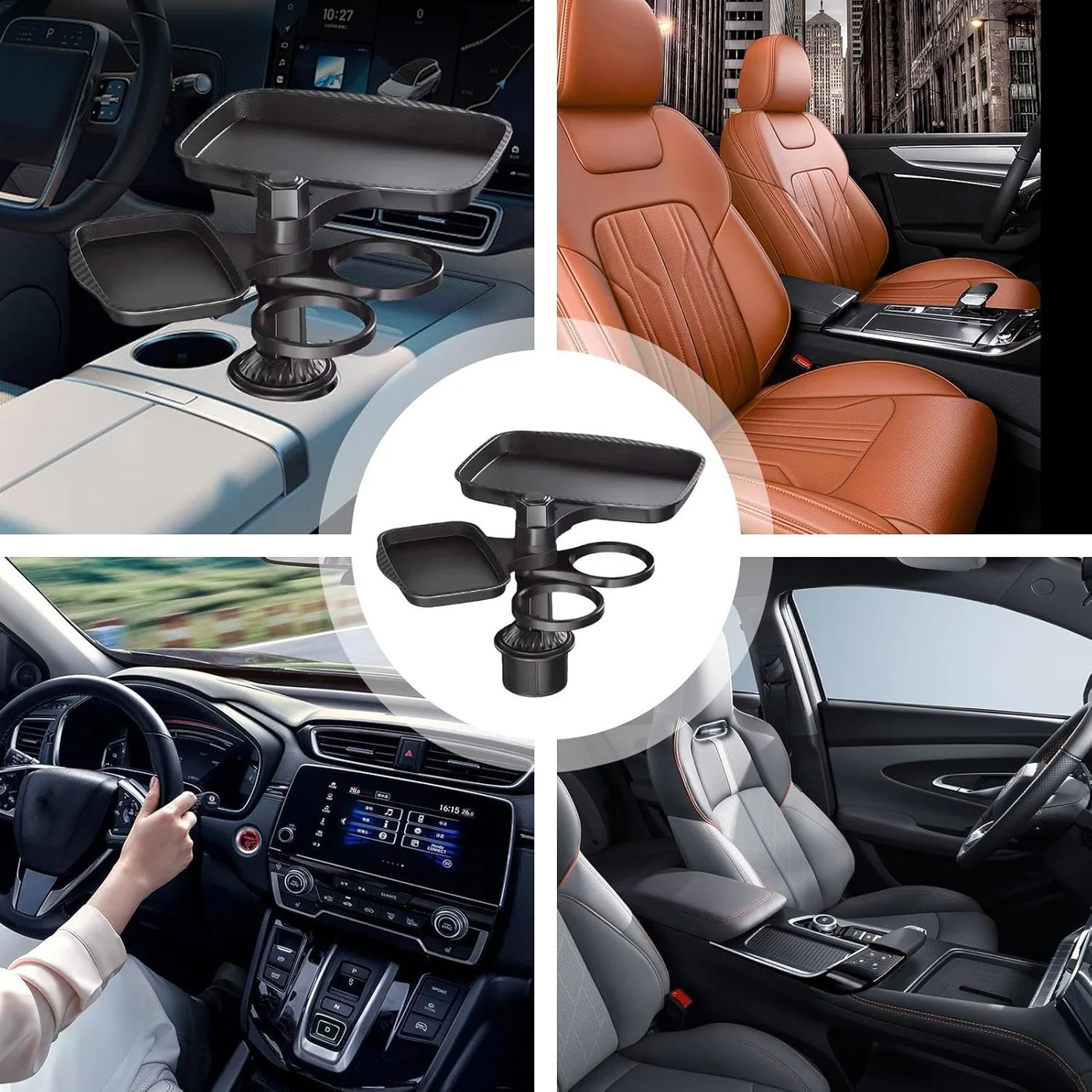 4 in 1 Food Car Mount Food Tray 360 Rotating - Image 6