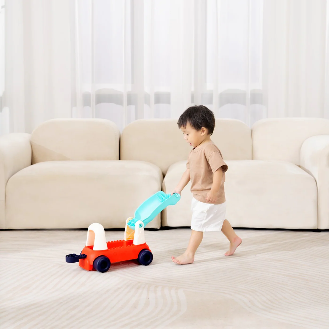 Hola 4-in-1 Push Walker & Ride-On Learning Train - Image 4