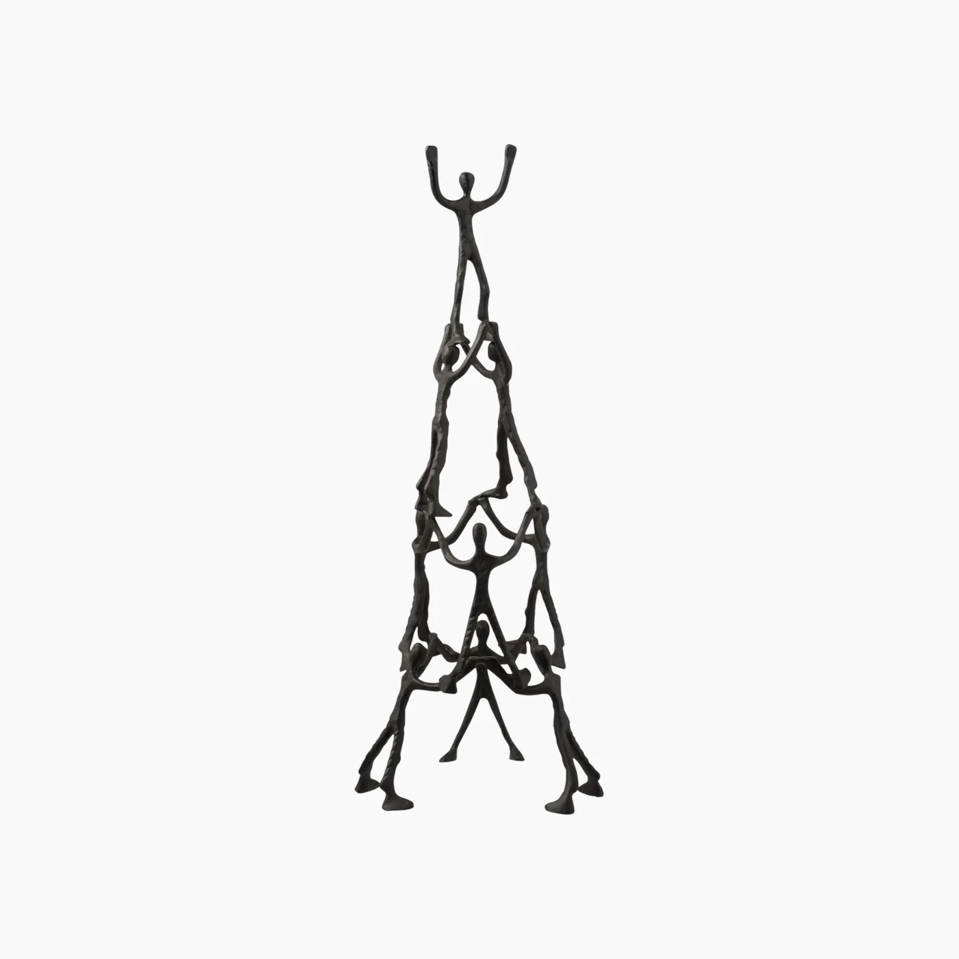 9 people pyramid sculptue