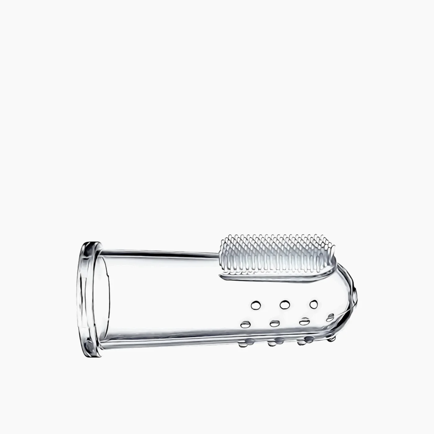 Ababy Silicone Baby Finger Toothbrush Transparent One Piece with cover - Image 3