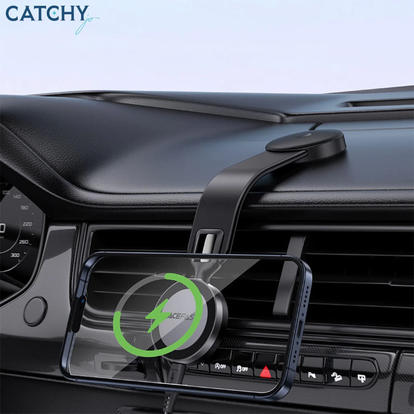 ACEFAST D37 Dashboard Magnetic Wireless Charging Car Holder - Image 5