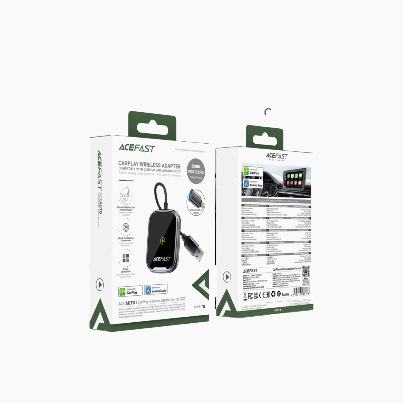ACEFAST QC1 USB-A CarPlay Wireless Adapter - Image 4