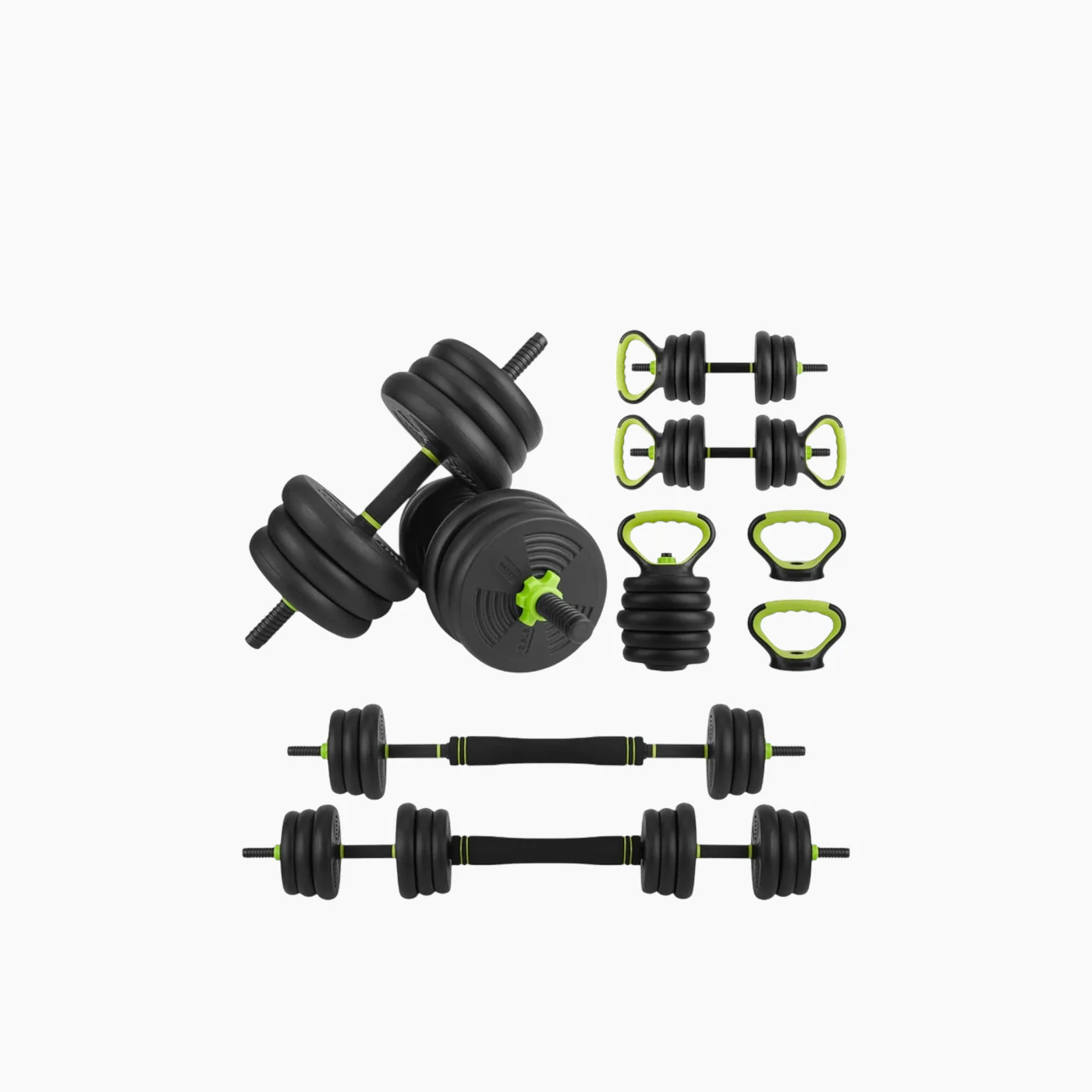 Adjustable dumbbells Plastic weight set