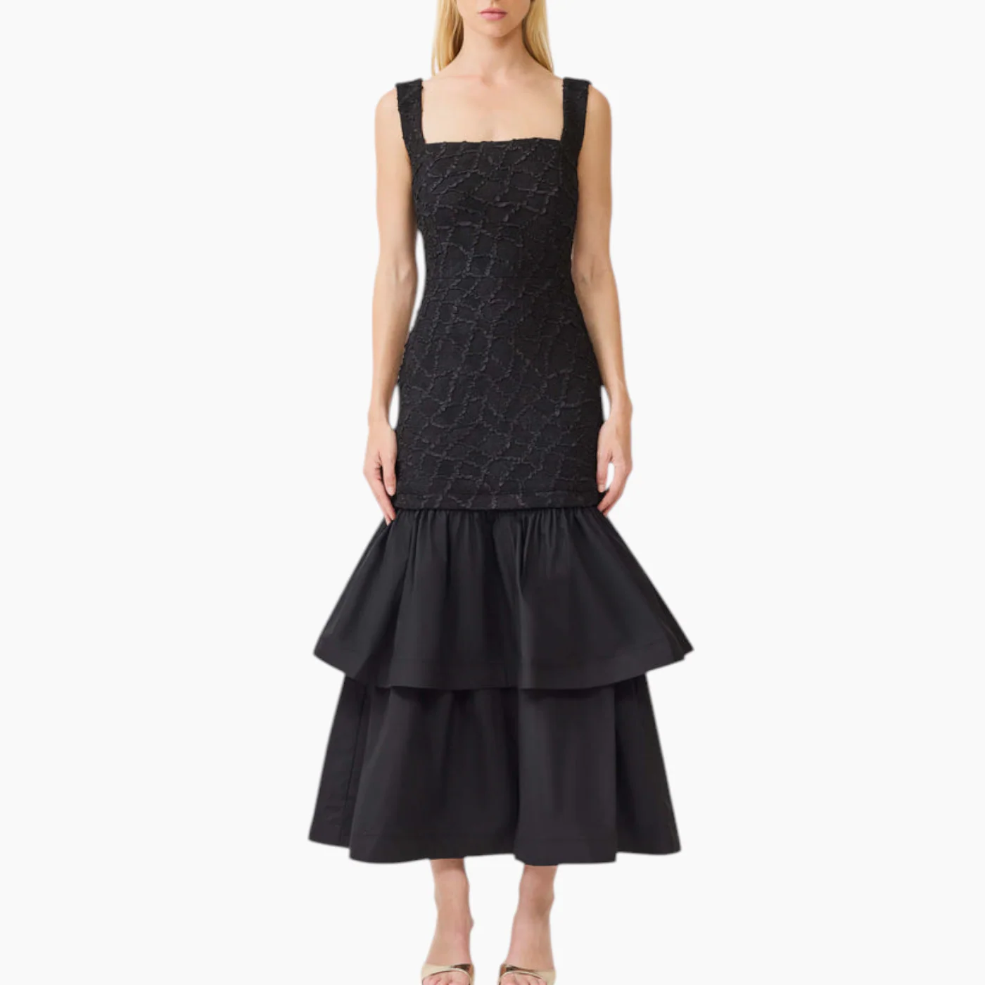 Elliatt Alexandra Tiered Gown in Black - Image 2