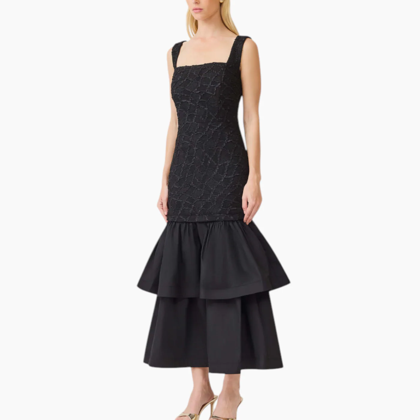 Elliatt Alexandra Tiered Gown in Black - Image 5