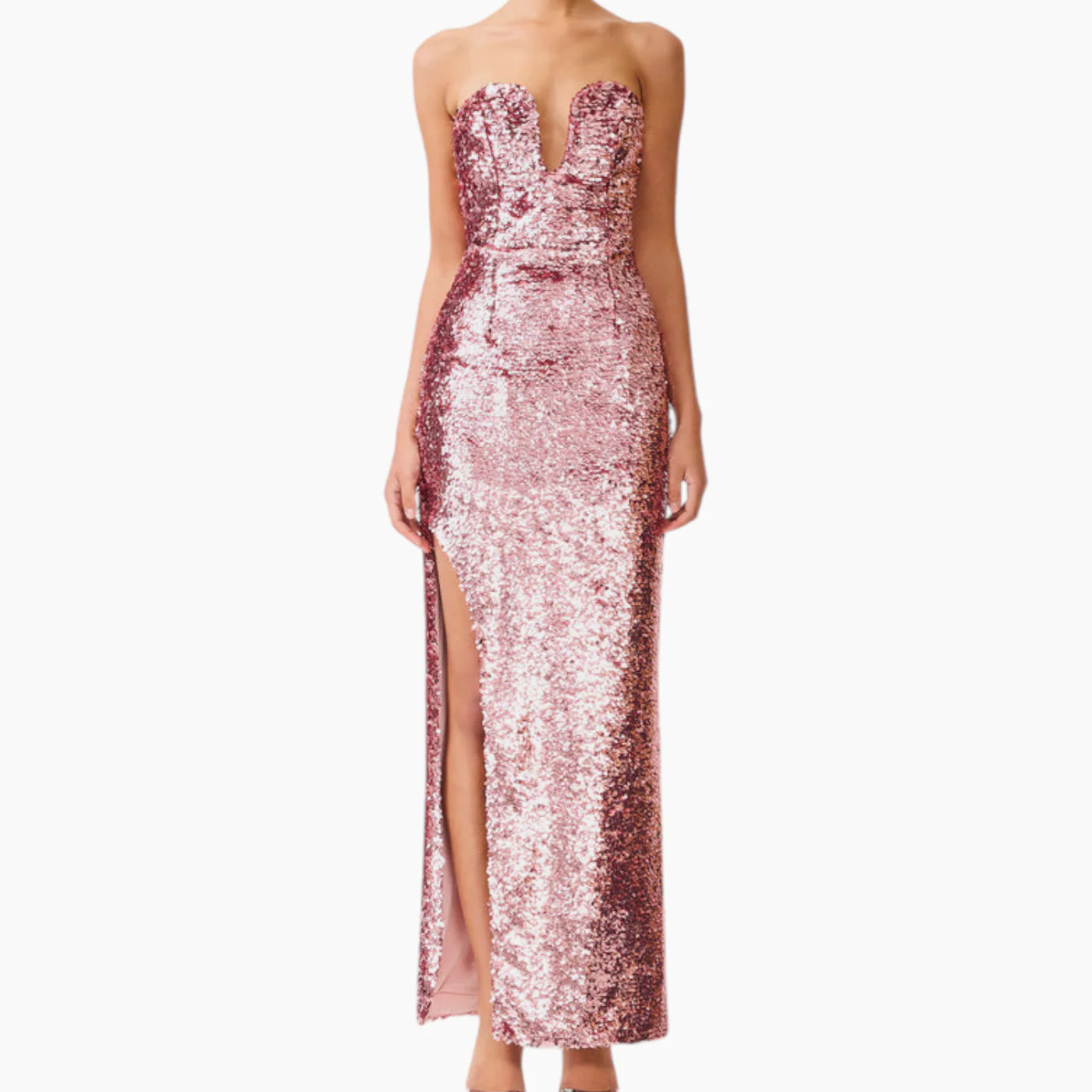 Elliatt Alissa Sequin Strapless Gown in Pink - Image 2