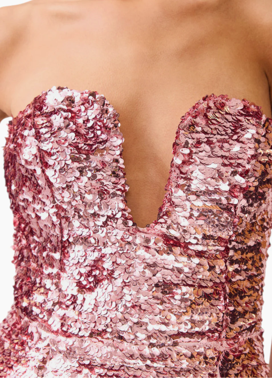 Elliatt Alissa Sequin Strapless Gown in Pink - Image 7