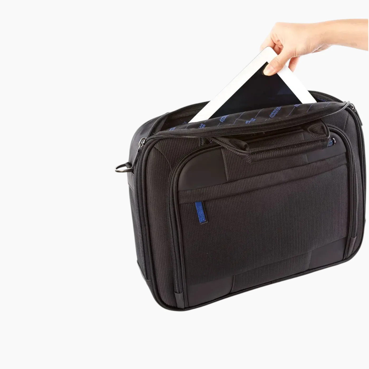 American Tourister Merit Laptop Briefcase As Black/Blue - Image 14
