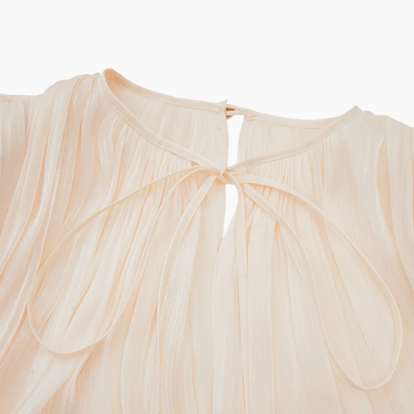 Aminah Balloon Sleeve Ruch Ruffle Mini Dress In Apricot - Image 6