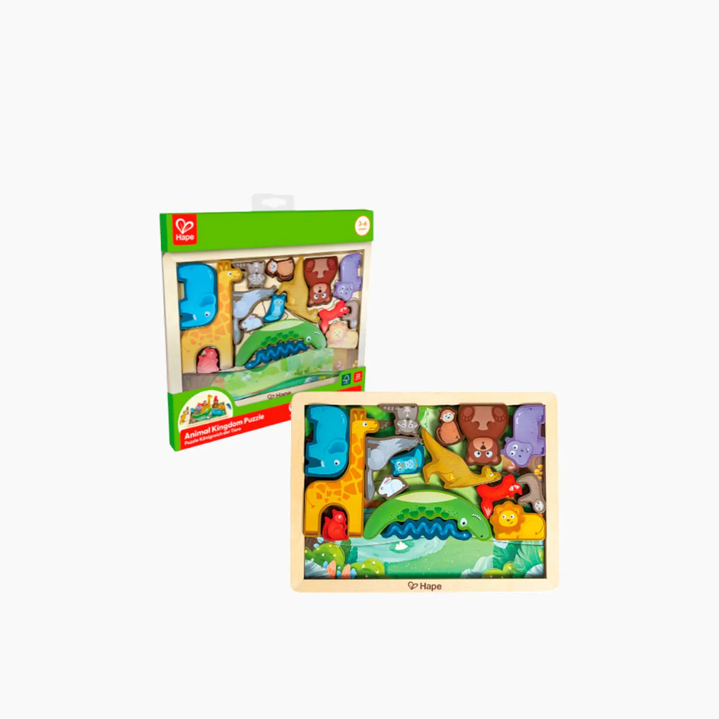 Hape Animal Kingdom Wooden Puzzle - Image 3