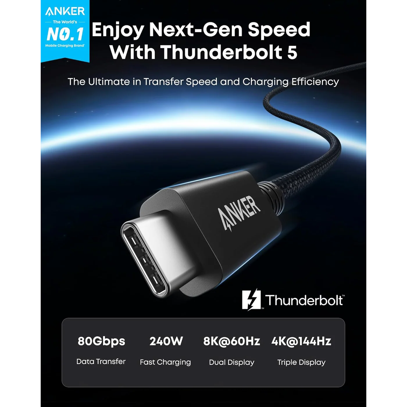 Anker Prime Thunderbolt 5 Cable - Image 6