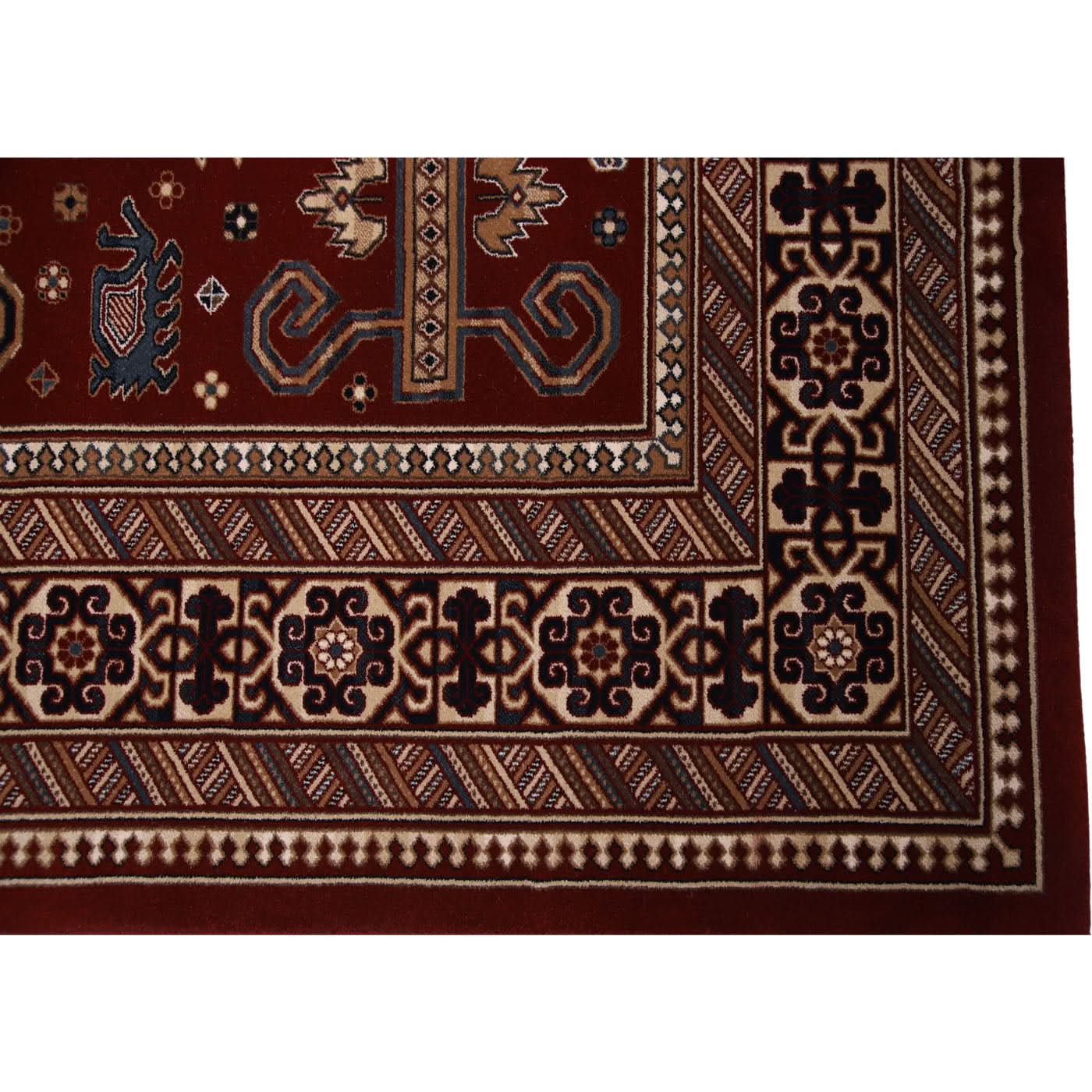 Spazio Home Antique Floral Red Rug - Image 2