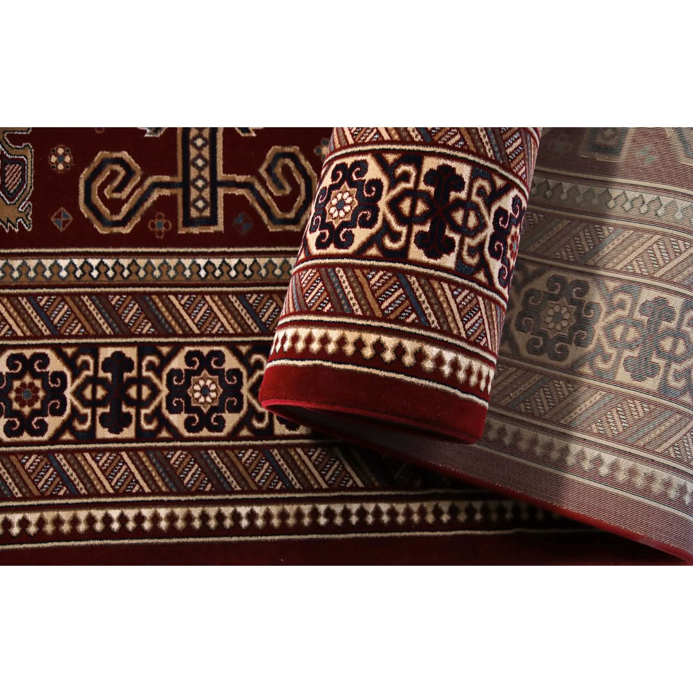 Spazio Home Antique Floral Red Rug - Image 4