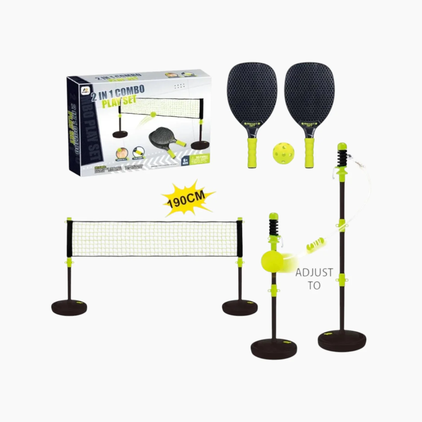 Aojie Sport 2 In 1 Combo Set Pickleball & Swing Ball Set - Image 2