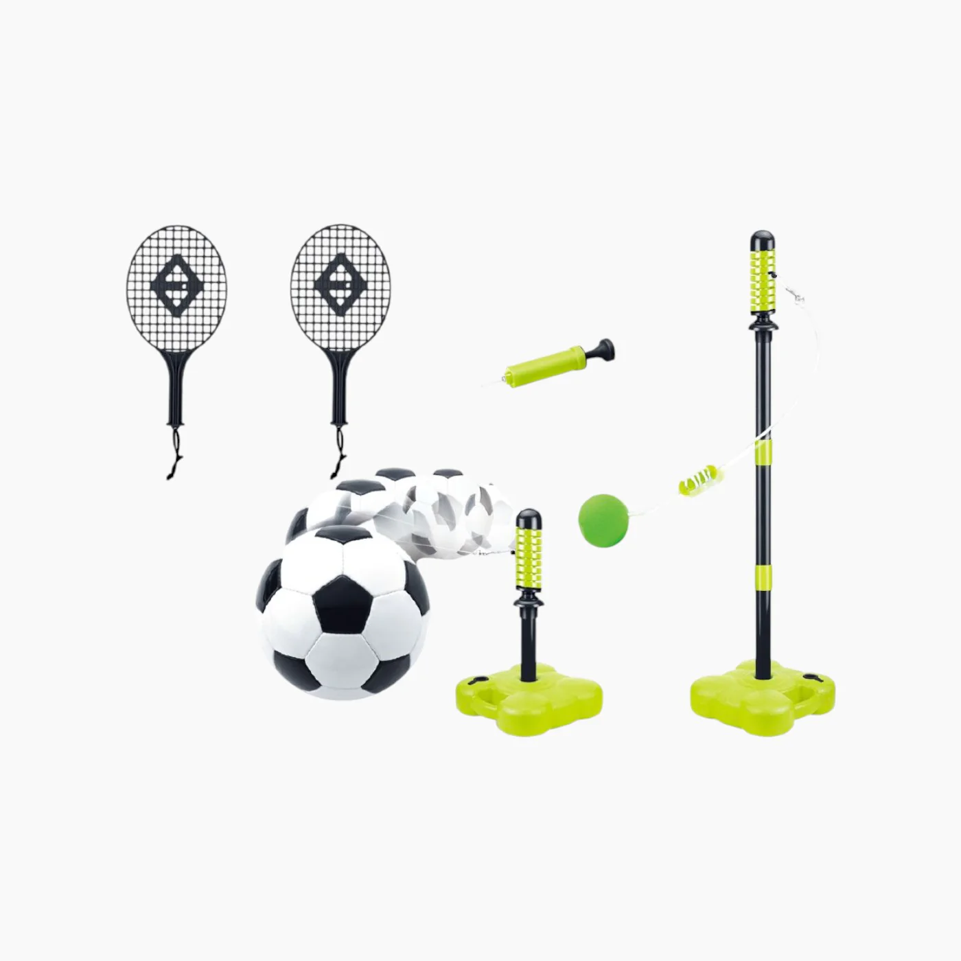Aojie 2 In 1 Combo Set Swing Racket Soccer Set