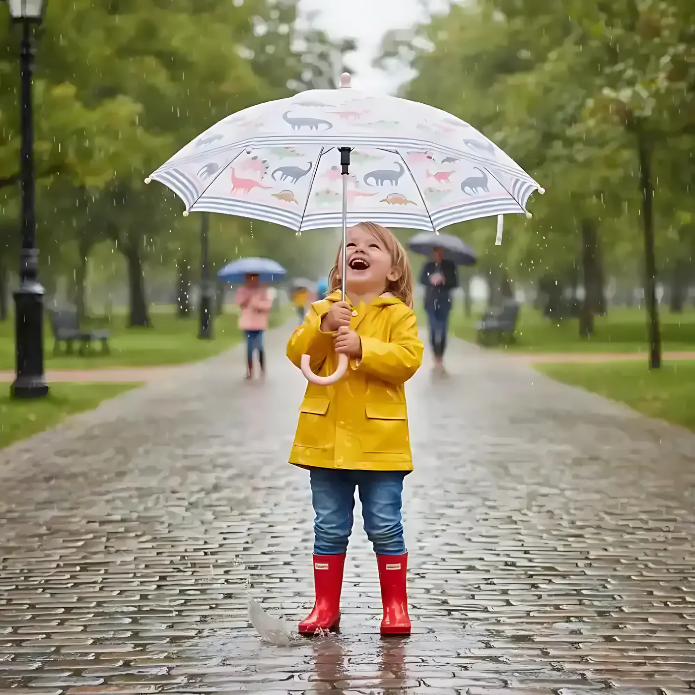 Stephen Joseph Pink Dino Umbrella - Image 2