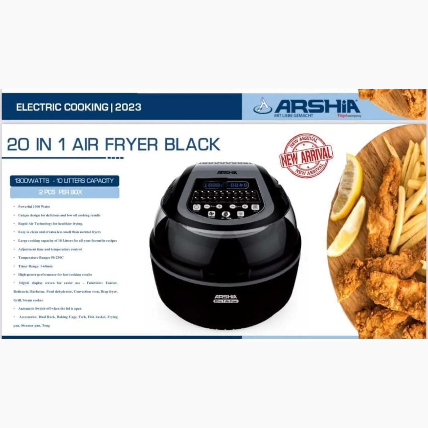 Arshia Black Air Fryer - Image 4