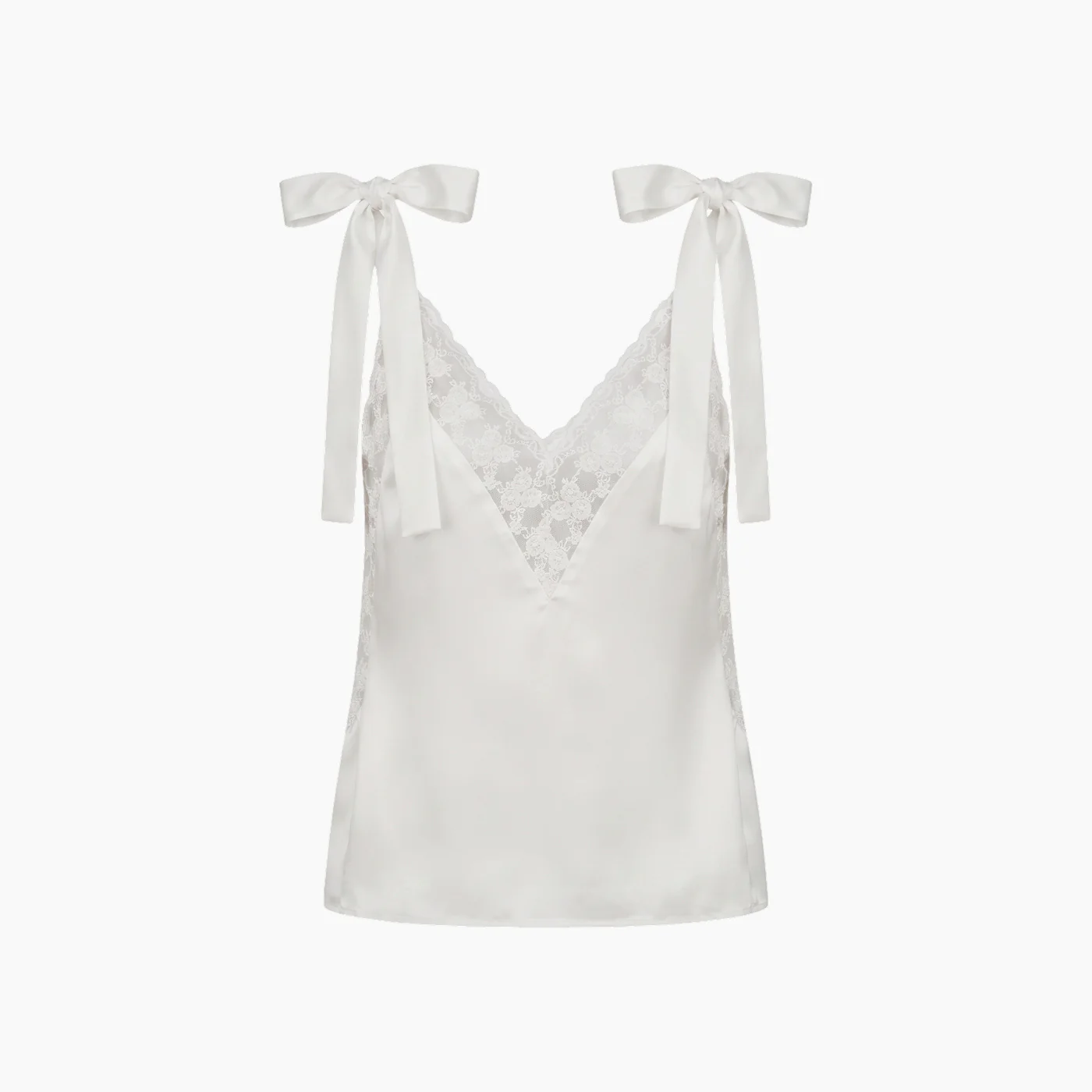 Bardot Aubrey Tie Strap Cami In Orchid White