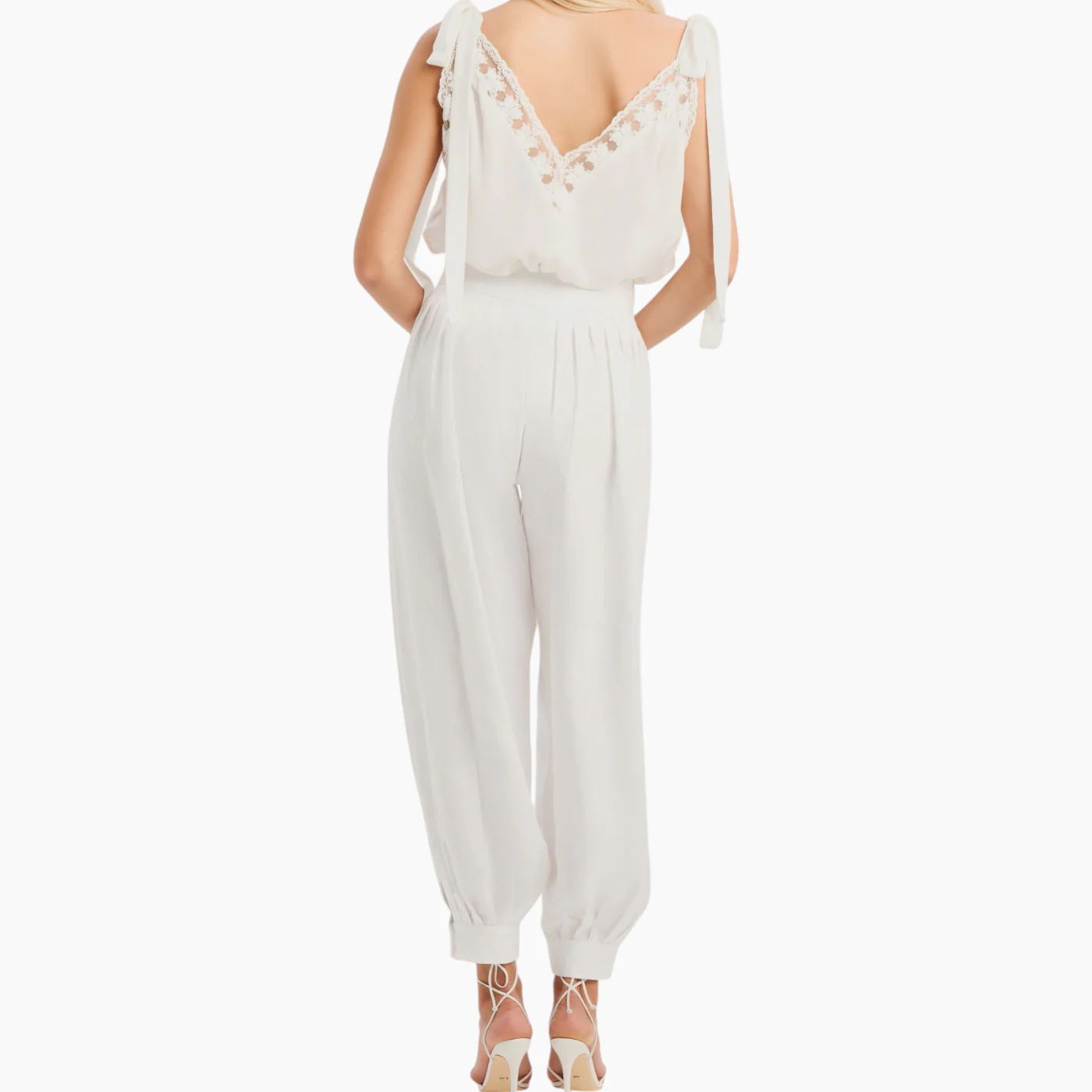 Bardot Aubrey Tie Strap Cami In Orchid White - Image 5