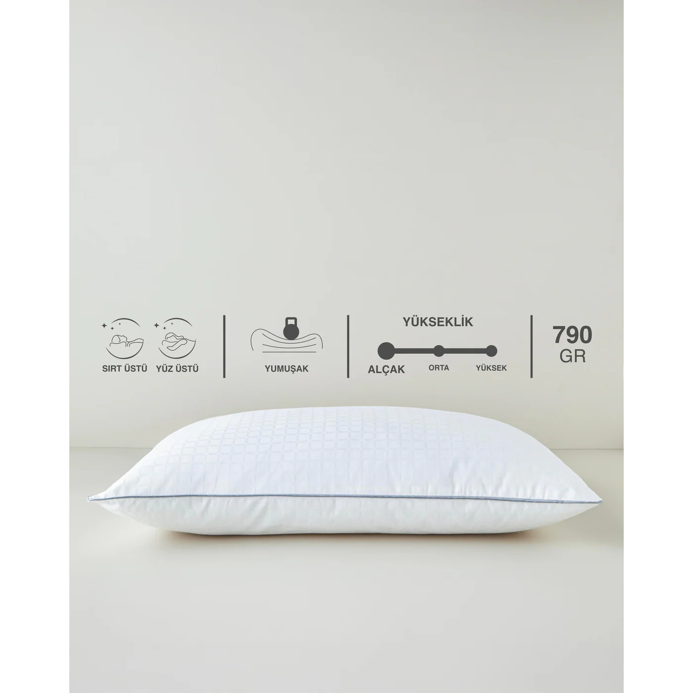 EH Living Aura Fiber Bead Pillow 50x70 cm Gray - Image 5