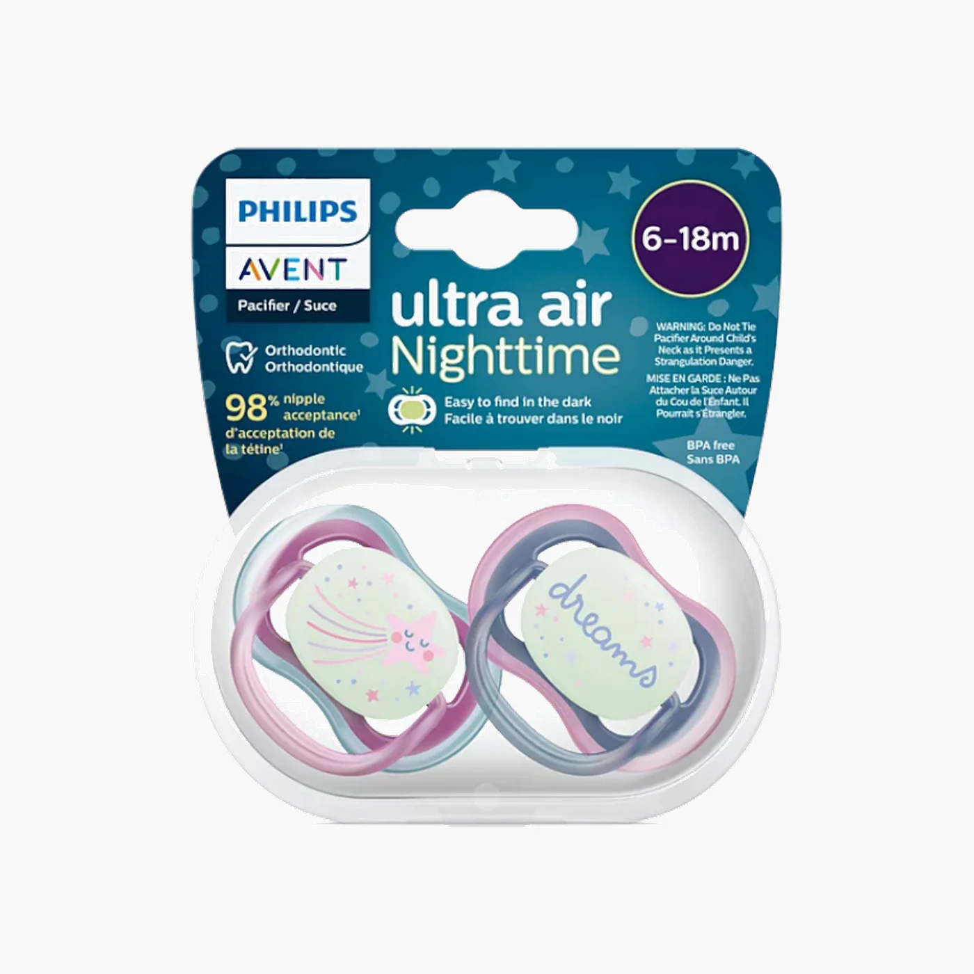 Philips Avent Ultra Air Night Soother (6-18 Month) 2 Pack - Image 5
