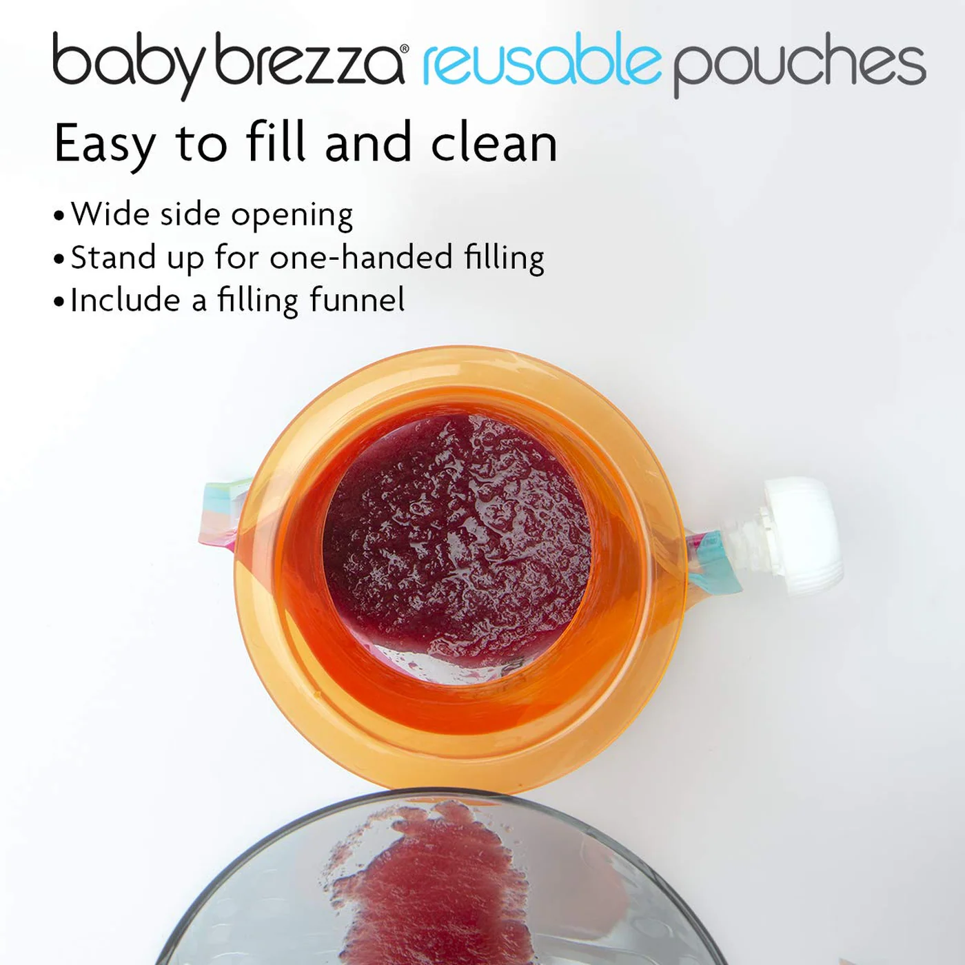 Baby Brezza Reusable Baby Food Pouches - Image 5