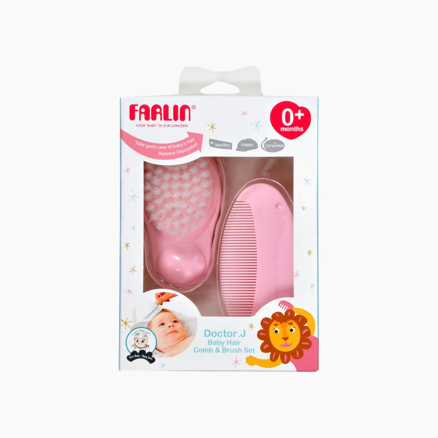 Farlin Baby Hair Comb & Brush Set - Image 2