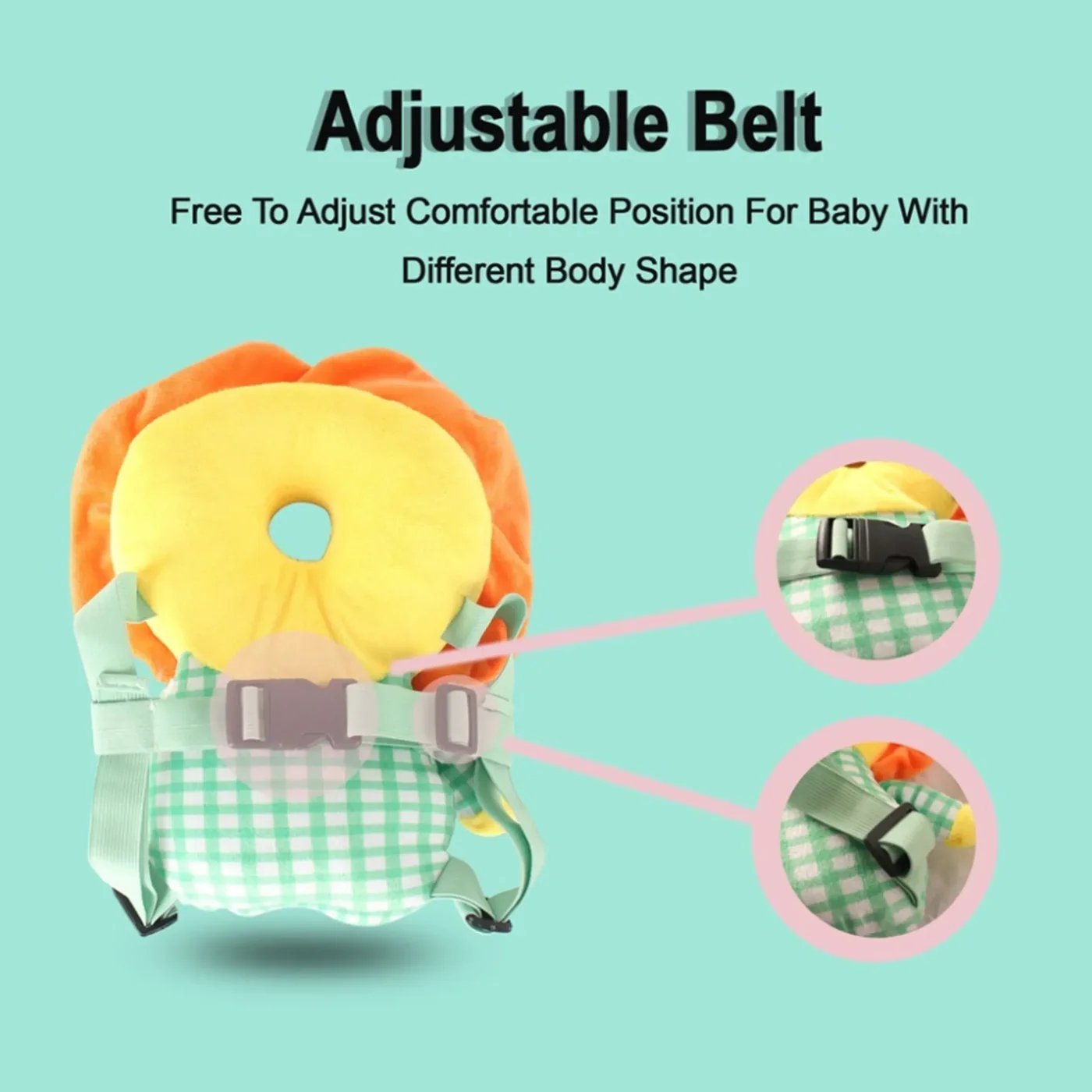 KIDS SUPPLIES AND RIDE-ON Baby Head Cushion- Lion - Image 2