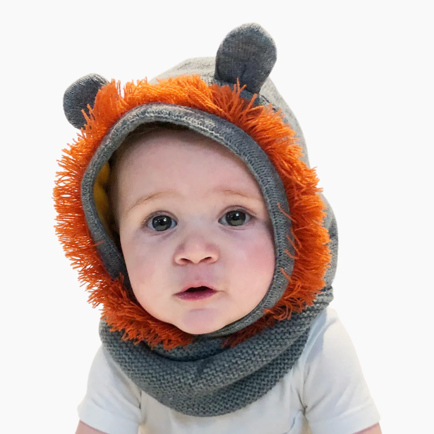 Zoocchini Leo the Lion Knit Balaclava Hat - Image 4