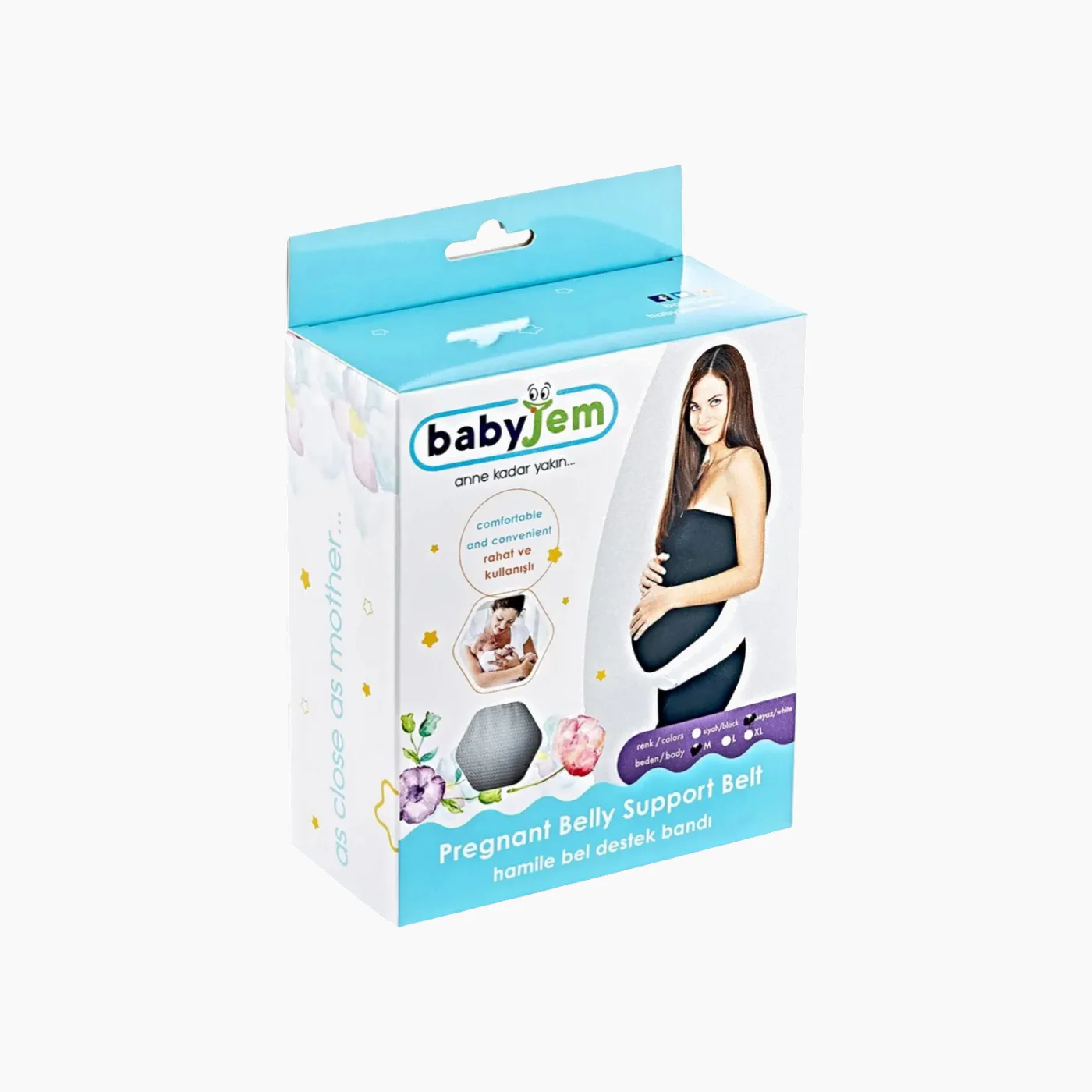 Babyjem Pregnancy Support Waist Band White - Image 3
