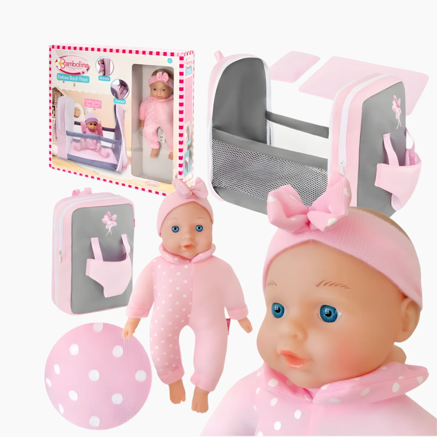 Bambolina Nursery Changing Table Set with Doll - Image 6