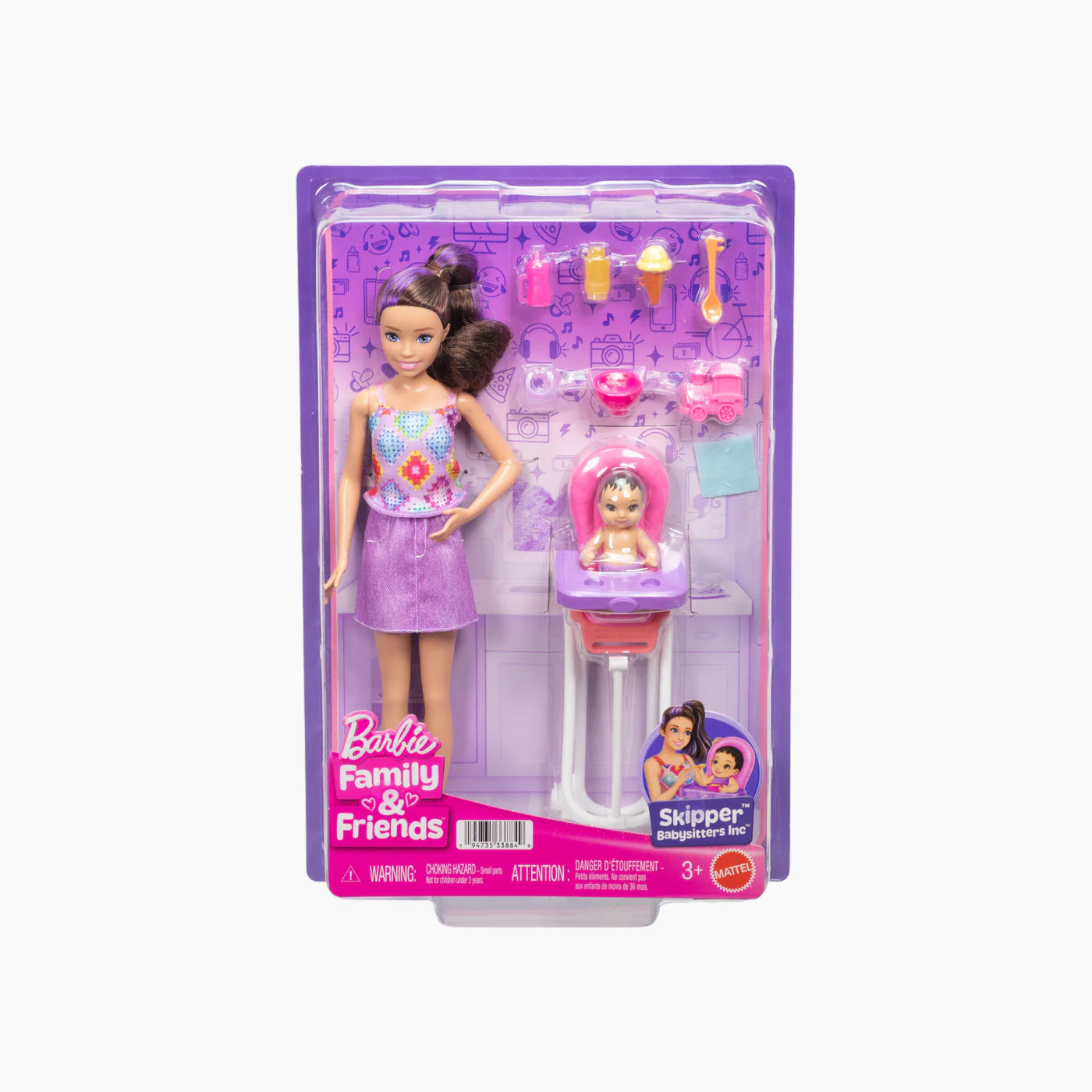 Mattel Barbie Skipper Babysitters Highchair - Image 3
