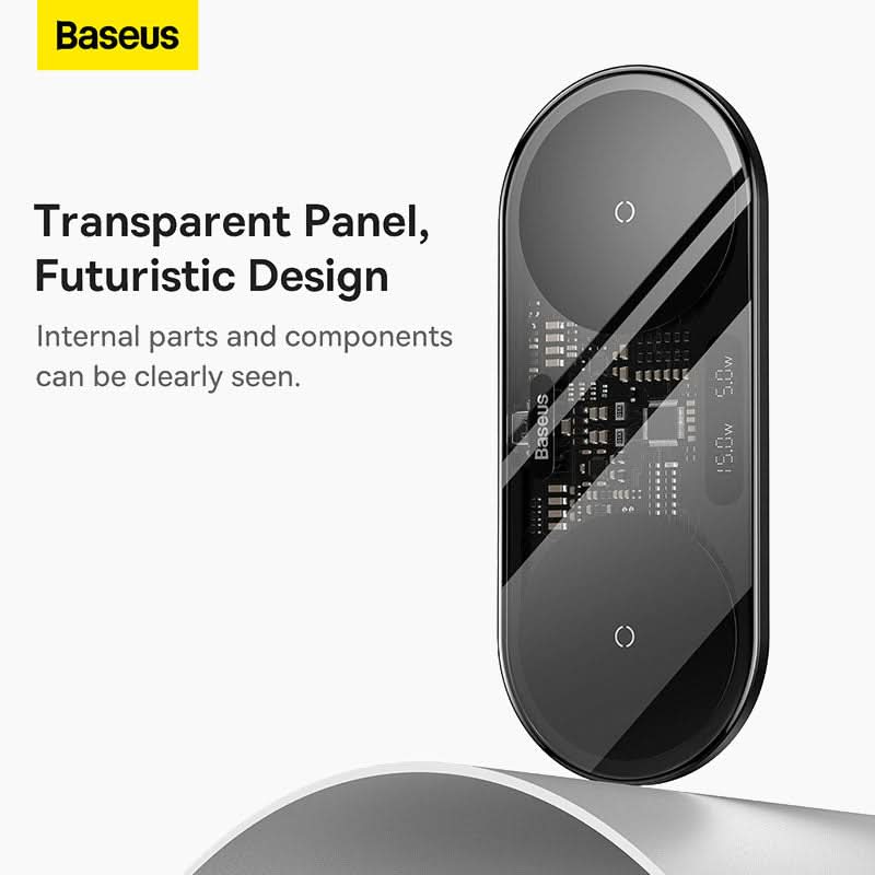 Baseus Digital LED Display 2-in-1 Wireless Charger - Image 5