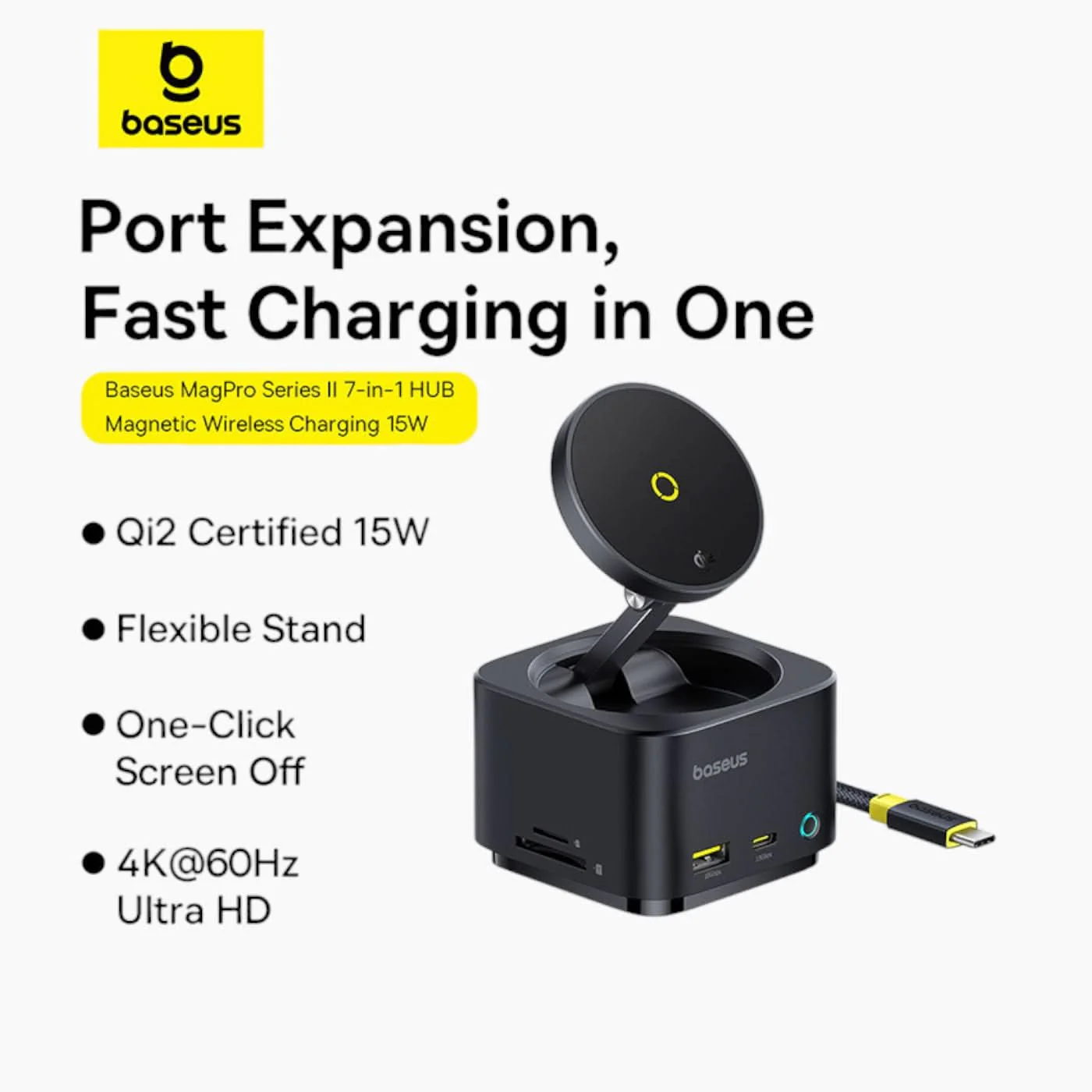 Baseus MagPro Series II 7-in-1 Hub - Image 4