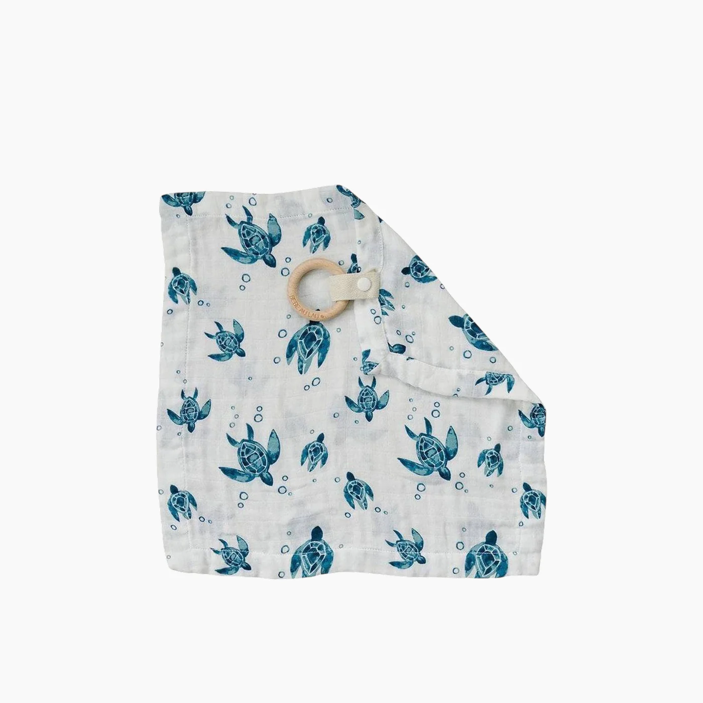 Bebe Au Lait Sea Turtles Oh So Soft Muslin Teether Blanket