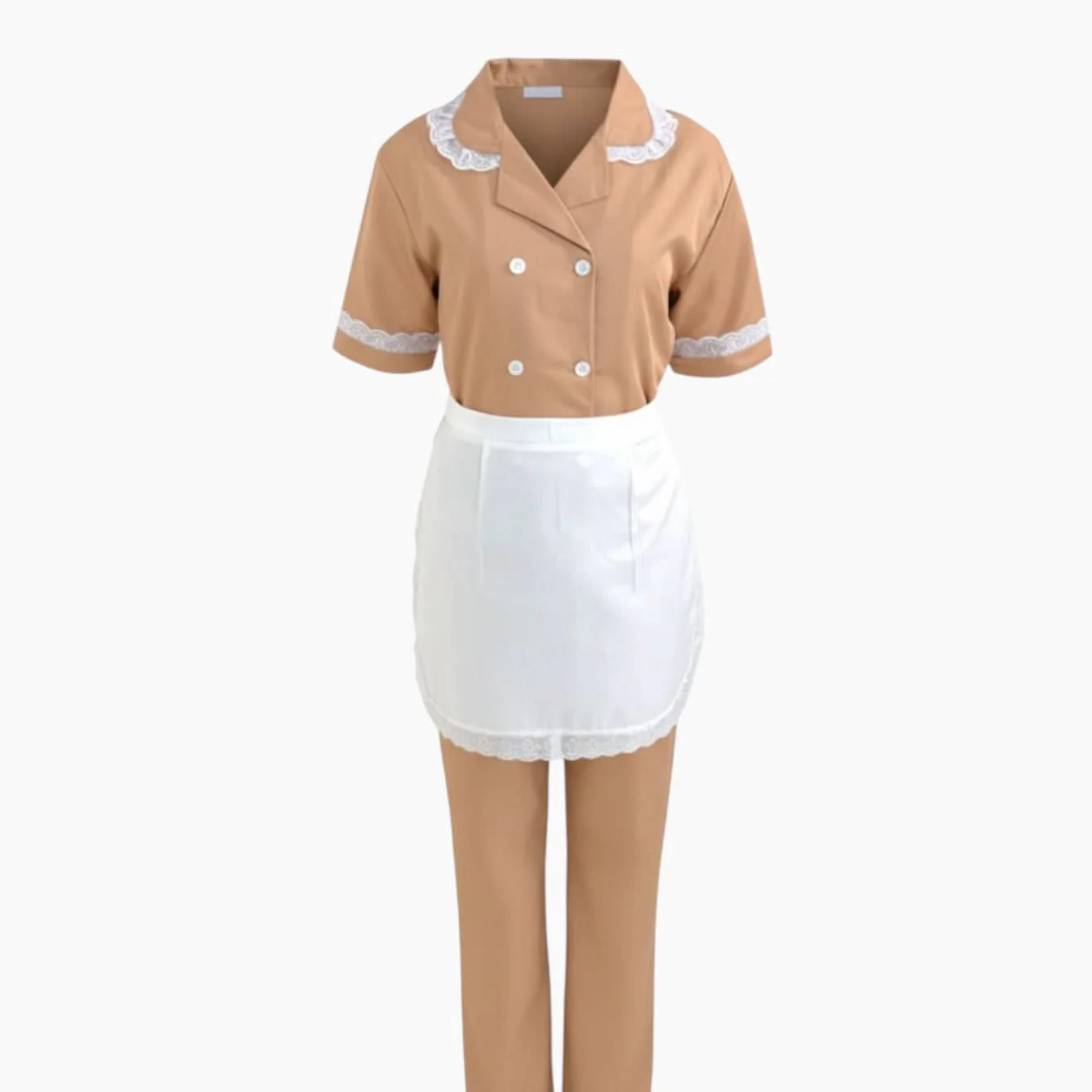 Nuvia Beige Housemaid Uniform - Image 2
