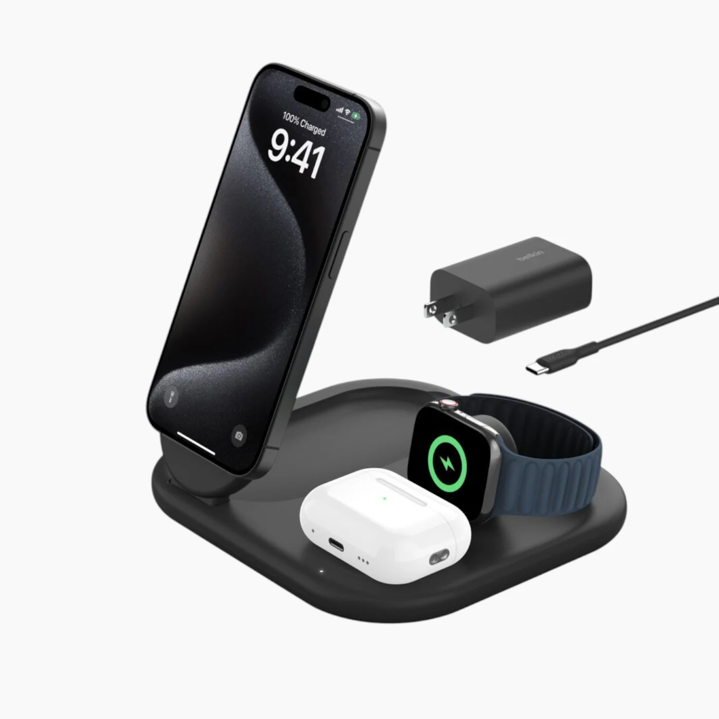 Belkin 3-In-1 Magnetic Foldable Wireless Charger - Image 4