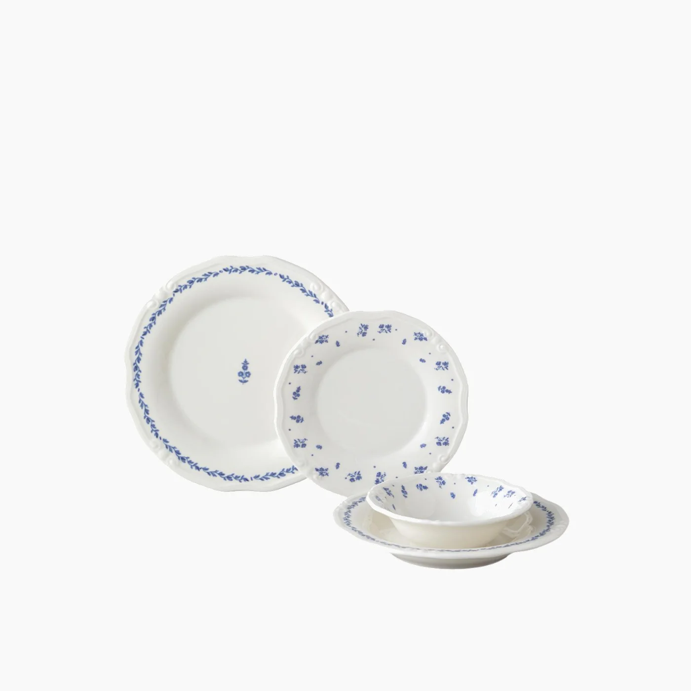 EH Living Belleza Porcelain Table Set 24 Pieces, 6 Servings Blue - White - Image 4