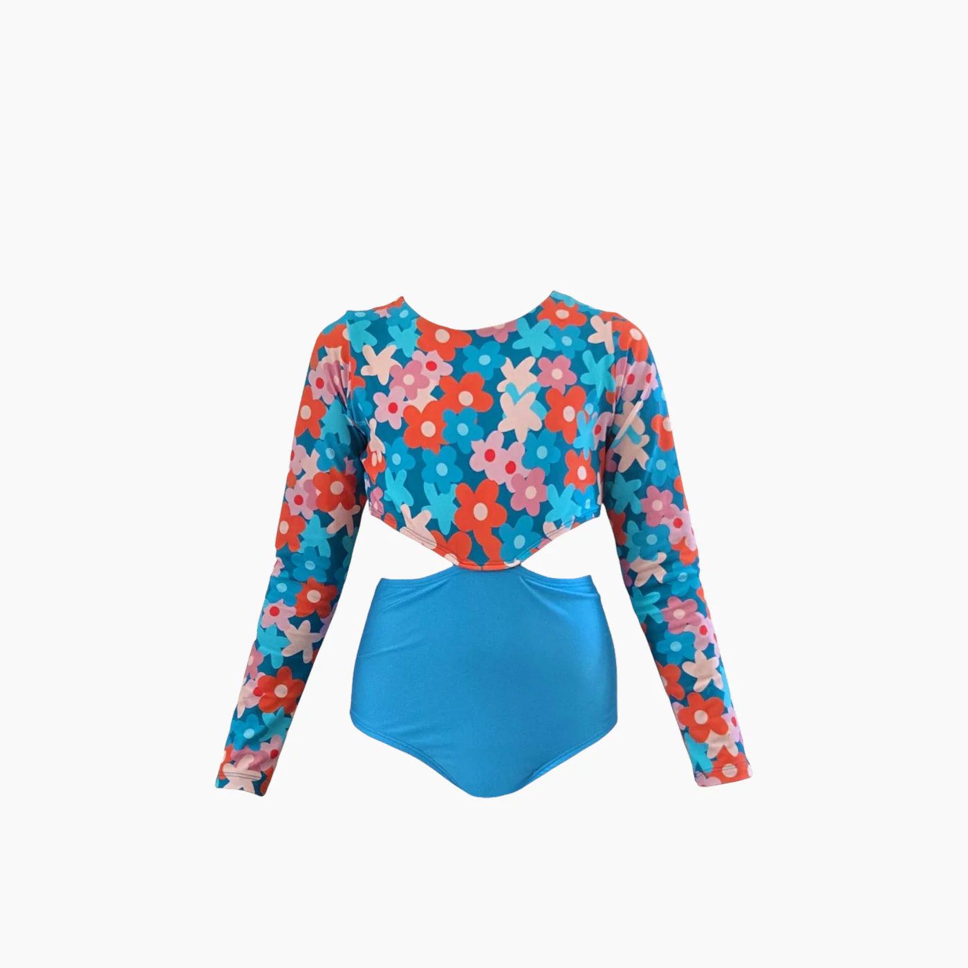 Sandy Toes Blue Floral Swimsuit