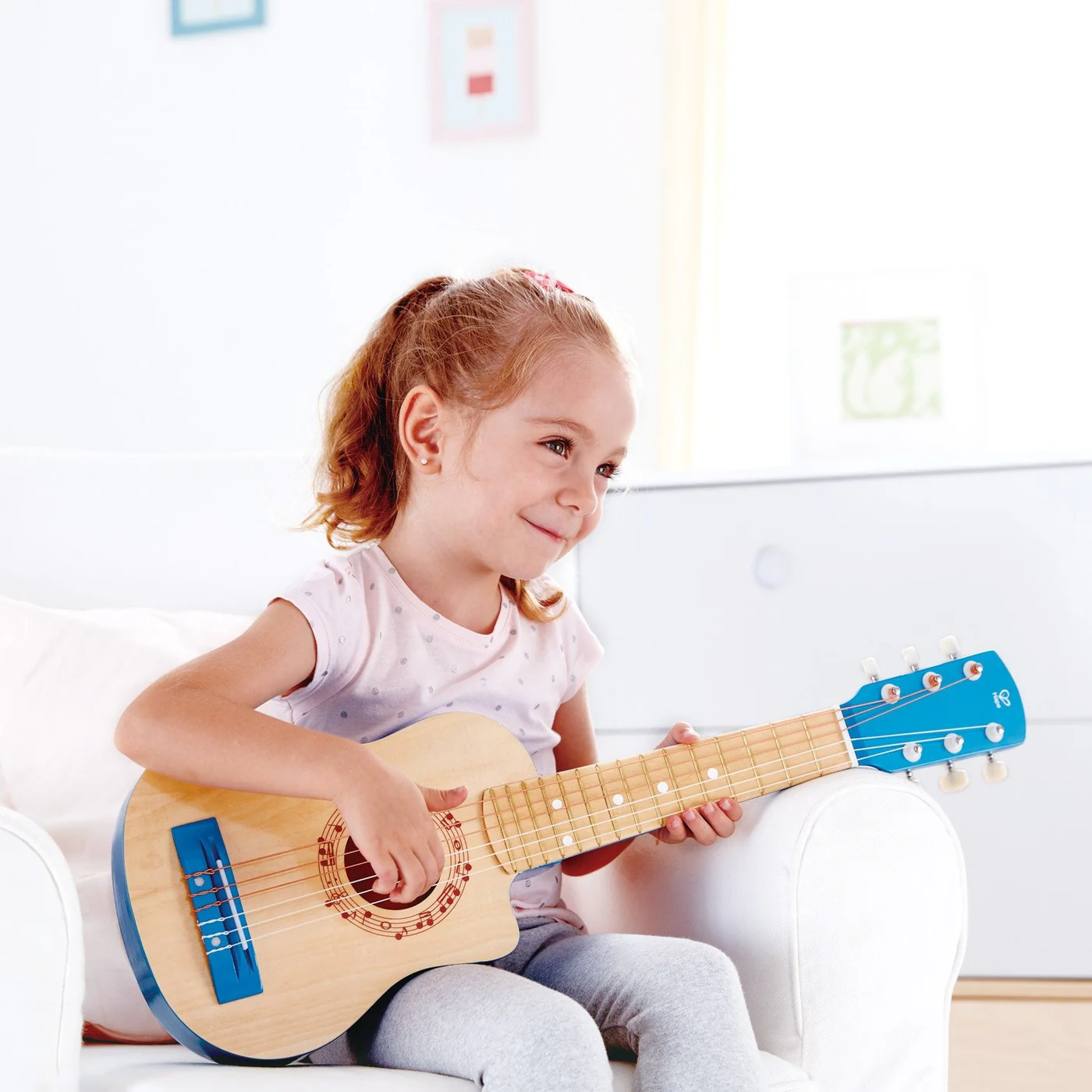 Hape Blue Lagoon Wooden Guitar - Image 4