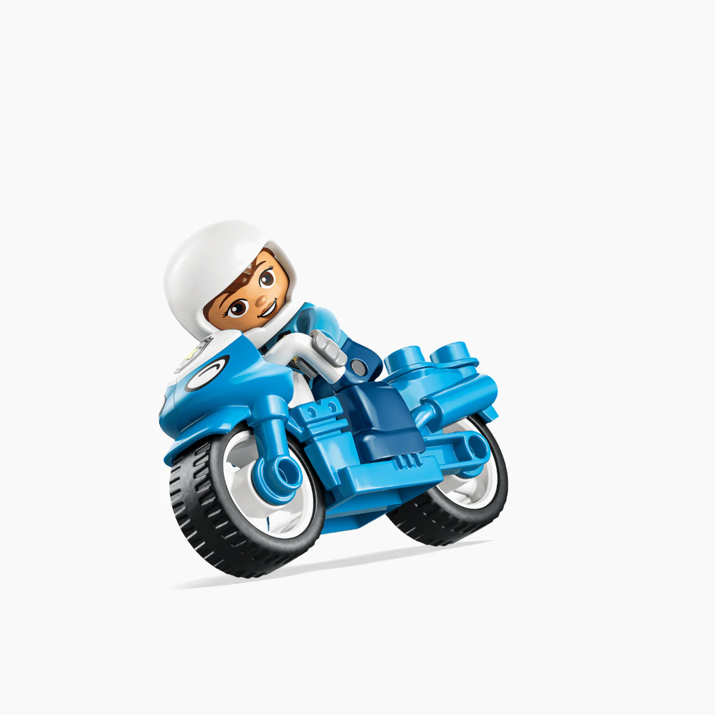 LEGO Blue Police Motorcycle- 11 Pcs - Image 4